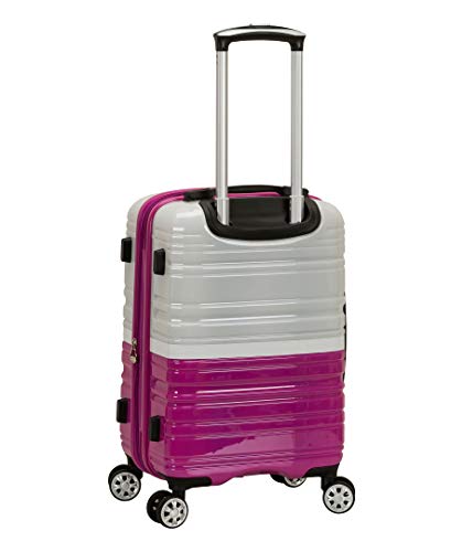 Rockland Melbourne Hardside Expandable Spinner Wheel Luggage, Two Tone Magenta, Carry-On 20-Inch