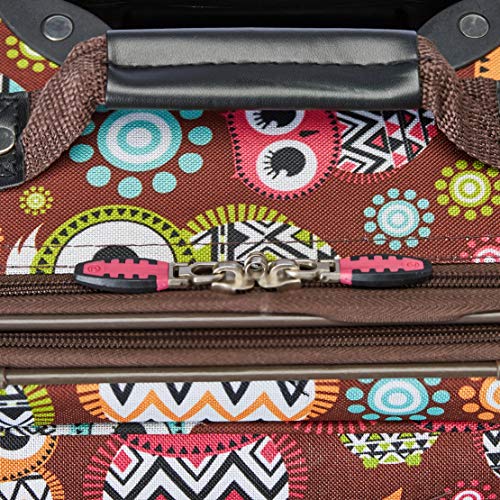 Rockland Fashion Softside Upright Luggage Set, Expandable, Owl, 2-Piece (14/19)