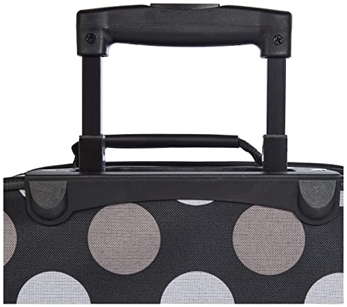 Rockland Fashion Softside Upright Luggage Set, Expandable, New Black Dot, 2-Piece (14/19)