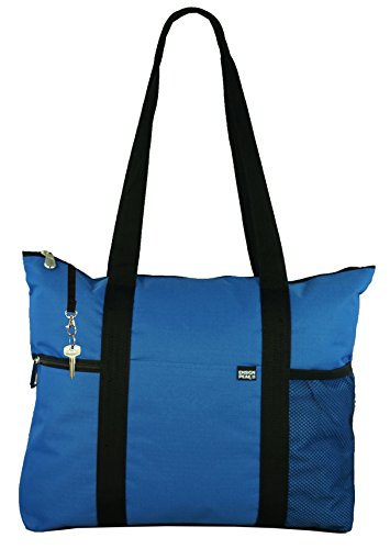 Ensign Peak Shoulder Tote with Multiple Pockets and Zipper Closure, Royal