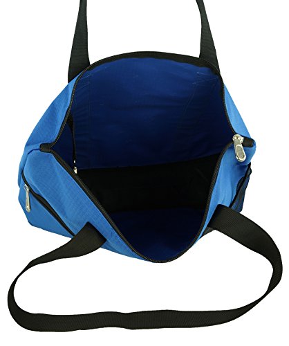 Ensign Peak Shoulder Tote with Multiple Pockets and Zipper Closure, Royal