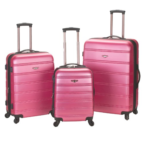 Rockland Melbourne 3 Piece Abs Luggage Set