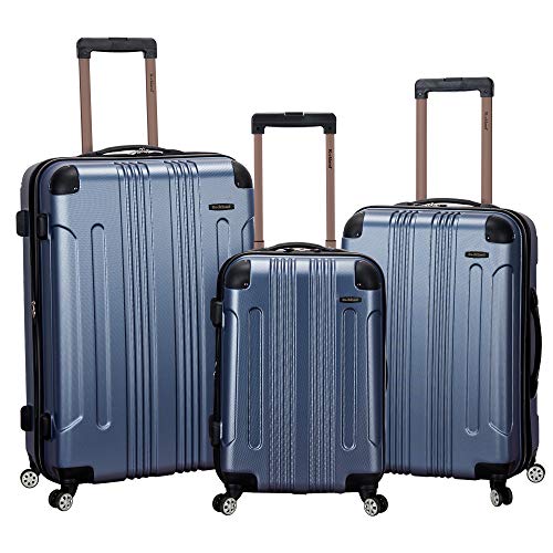 Rockland London Hardside Spinner Wheel Luggage, Blue, 3-Piece Set (20/24/28)