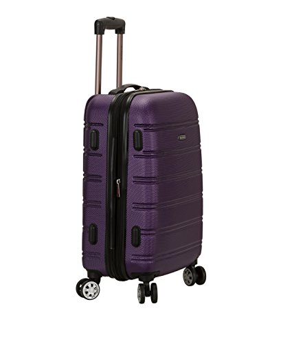 Rockland Melbourne Hardside Expandable Spinner Wheel Luggage, Purple, 3-Piece Set (20/24/28)