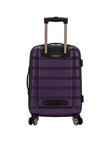 Rockland Melbourne Hardside Expandable Spinner Wheel Luggage, Purple, 3-Piece Set (20/24/28)
