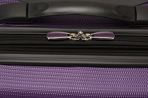 Rockland Melbourne Hardside Expandable Spinner Wheel Luggage, Purple, 3-Piece Set (20/24/28)