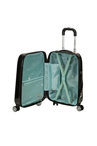Rockland Vision Hardside Spinner Wheel Luggage, Night Owl, Carry-On 20-Inch
