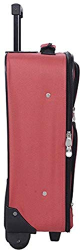New Red Travel Carry On Suitcase On Wheels With Extendable Handle [Apparel]