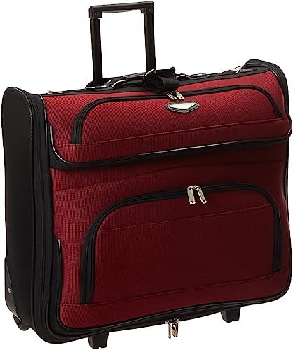Red Rolling Garment Bag - Travel Select Amsterdam