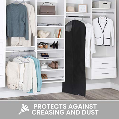 Black Wedding Gown Travel & Storage Garment Bag By Bags For Less - Soft, Breathable, Durable, Rip & Water Resistant Material