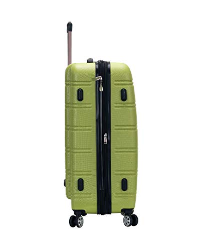 Rockland Melbourne Hardside Expandable Spinner Wheel Luggage, Lime, 3-Piece Set (20/24/28)
