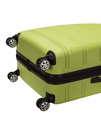 Rockland Melbourne Hardside Expandable Spinner Wheel Luggage, Lime, 3-Piece Set (20/24/28)