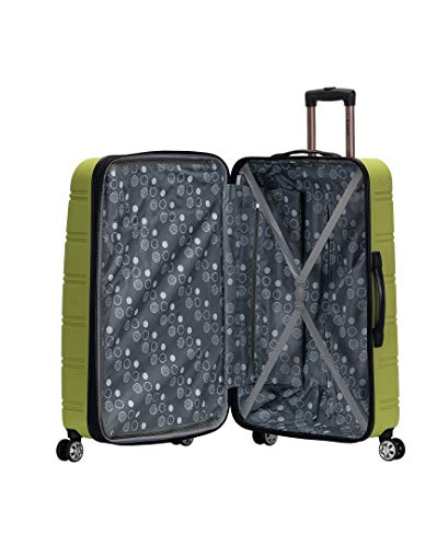 Rockland Melbourne Hardside Expandable Spinner Wheel Luggage, Lime, 3-Piece Set (20/24/28)