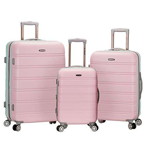 Rockland Melbourne Hardside Expandable Spinner Wheel Luggage, Mint, 3-Piece Set (20/24/28)