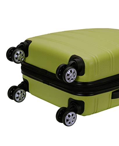 Rockland Melbourne Hardside Expandable Spinner Wheel Luggage, Lime, Carry-On 20-Inch