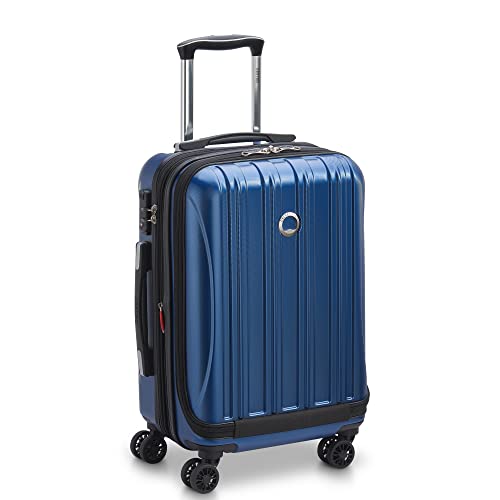 DELSEY Paris Helium Aero Hardside Expandable Luggage with Spinner Wheels, Blue Textured, Carry-On 19 Inch