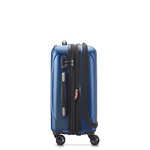 DELSEY Paris Helium Aero Hardside Expandable Luggage with Spinner Wheels, Blue Textured, Carry-On 19 Inch