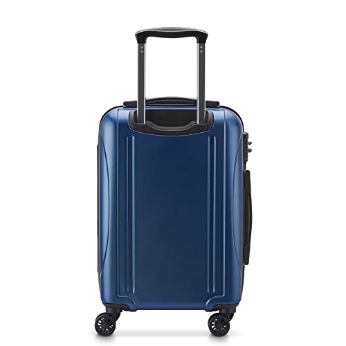 DELSEY Paris Helium Aero Hardside Expandable Luggage with Spinner Wheels, Blue Textured, Carry-On 19 Inch