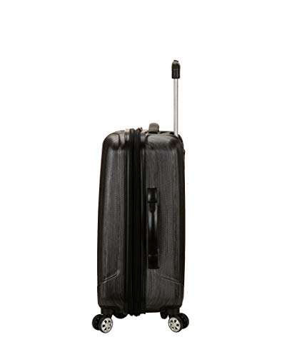 Rockland Santa Fe Hardside Spinner Wheel Luggage, Carbon, Carry-On 20-Inch