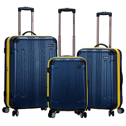 Rockland London Hardside Spinner Wheel Luggage, Navy, 3-Piece Set (20/24/28)