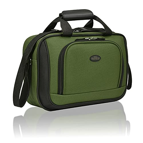 Green Expandable Carry-on Luggage with Wheels