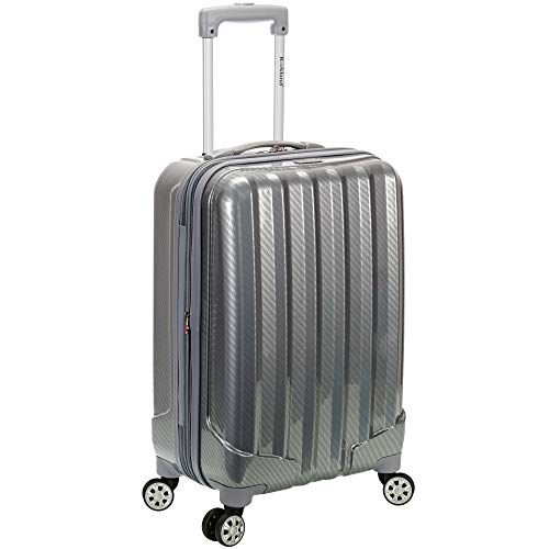 Rockland Melbourne Hardside Expandable Spinner Wheel Luggage, Sterling, Carry-On 20-Inch