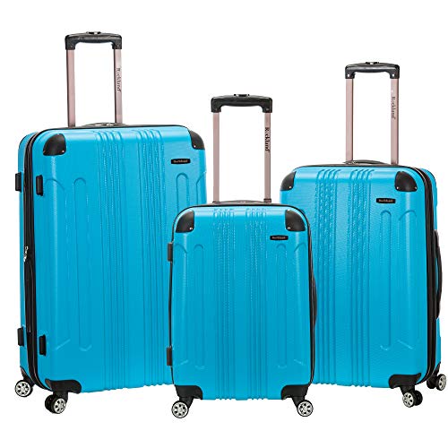 Rockland London Hardside Spinner Wheel Luggage, Turquoise, 3-Piece Set (20/24/28)