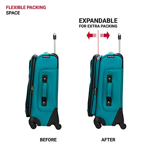 SwissGear Sion Softside Expandable Roller Luggage, Teal, Carry-On 21-Inch