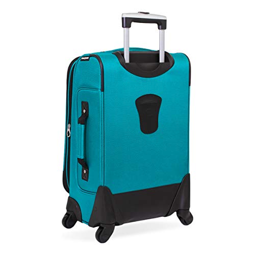 SwissGear Sion Softside Expandable Roller Luggage, Teal, Carry-On 21-Inch