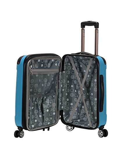 Rockland London Hardside Spinner Wheel Luggage, Turquoise, 3-Piece Set (20/24/28)