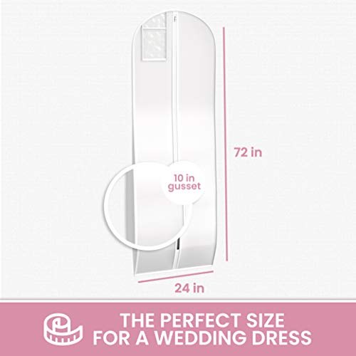 Brand New X Large White Bridal Wedding Gown Dress Garment Bag by BAGS FOR LESS