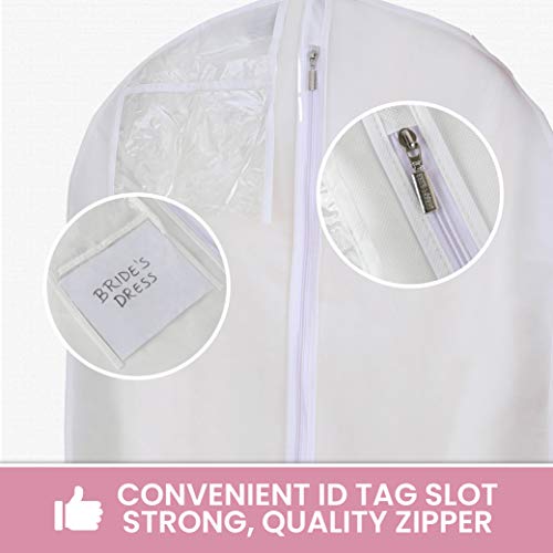 Brand New X Large White Bridal Wedding Gown Dress Garment Bag by BAGS FOR LESS