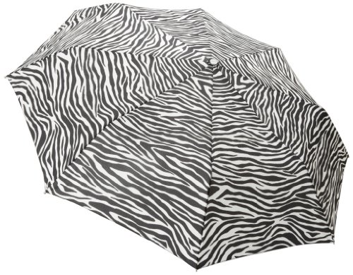 totes Signature Basic Automatic Compact Umbrella, Zebra, One Size