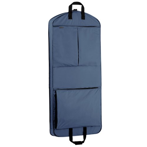 WallyBags Extra Capacity Travel Garment Bag with Pockets, Navy, 45-inch