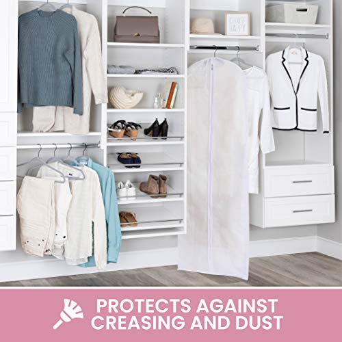 Brand New X Large White Bridal Wedding Gown Dress Garment Bag by BAGS FOR LESS