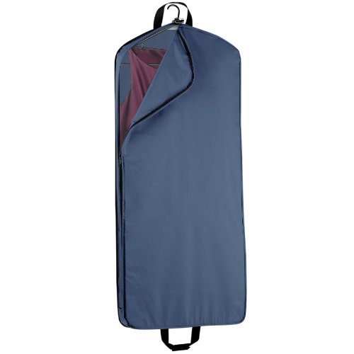 WallyBags Extra Capacity Travel Garment Bag with Pockets, Navy, 45-inch