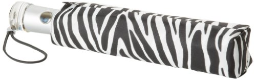 totes Signature Basic Automatic Compact Umbrella, Zebra, One Size
