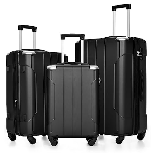 Merax Travelhouse Luggage 3 Piece Expandable Spinner Set