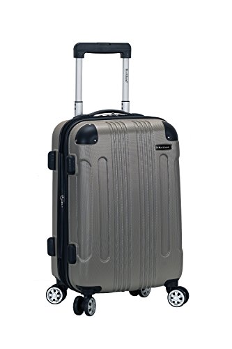 Rockland London Hardside Spinner Wheel Luggage, Silver, 3-Piece Set (20/24/28)