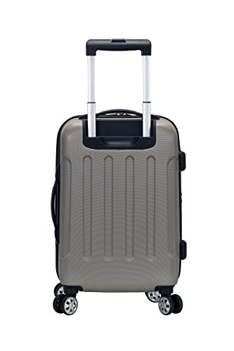 Rockland London Hardside Spinner Wheel Luggage, Silver, 3-Piece Set (20/24/28)