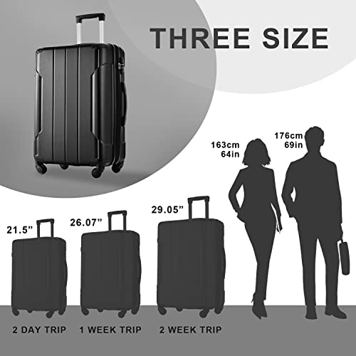 Merax Travelhouse Luggage 3 Piece Expandable Spinner Set