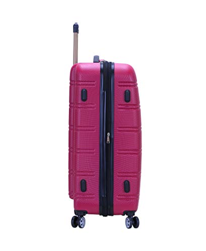 Rockland Melbourne Hardside Expandable Spinner Wheel Luggage, Magenta, 3-Piece Set (20/24/28)