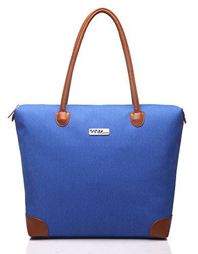Bright Blue NNEE® Nylon Tote Bag - Multiple Pockets