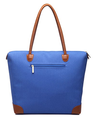 Bright Blue NNEE® Nylon Tote Bag - Multiple Pockets
