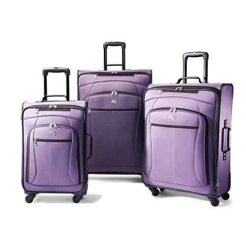 American Tourister Pop Softside Luggage Set, Purple, 3-Piece