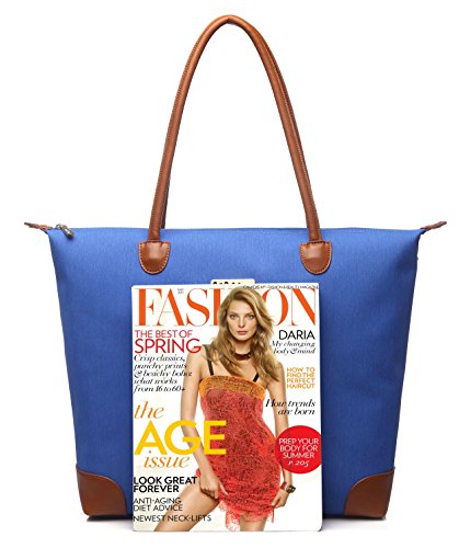 Bright Blue NNEE® Nylon Tote Bag - Multiple Pockets