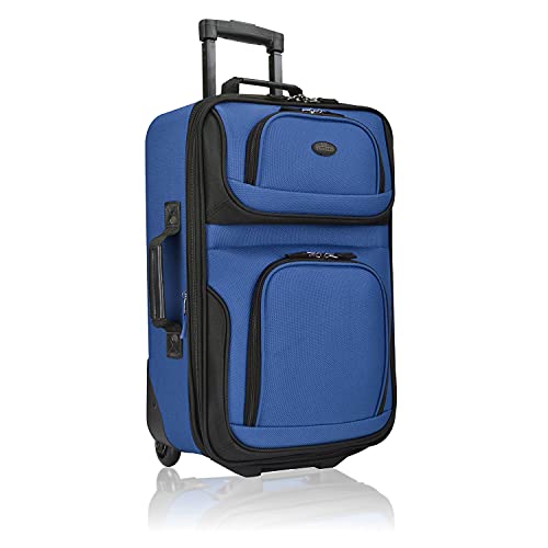 U.S. Traveler Rio Rugged Fabric Luggage, Royal Blue, 2 Wheel