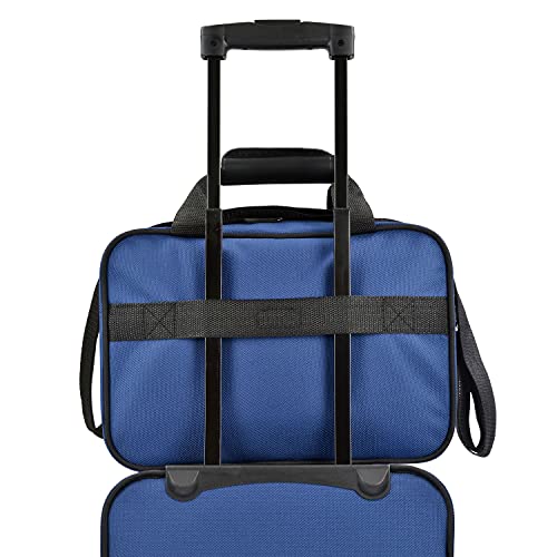 U.S. Traveler Rio Rugged Fabric Luggage, Royal Blue, 2 Wheel