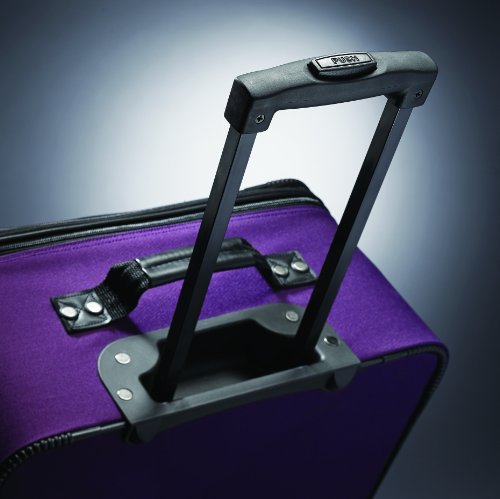 American Tourister Fieldbrook II Softside Upright Luggage, Purple/Grey, 3-Piece Set (tote/21/25)
