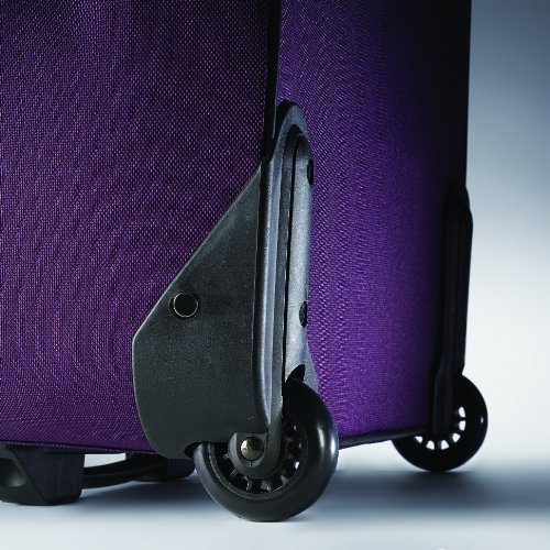 American Tourister Fieldbrook II Softside Upright Luggage, Purple/Grey, 3-Piece Set (tote/21/25)